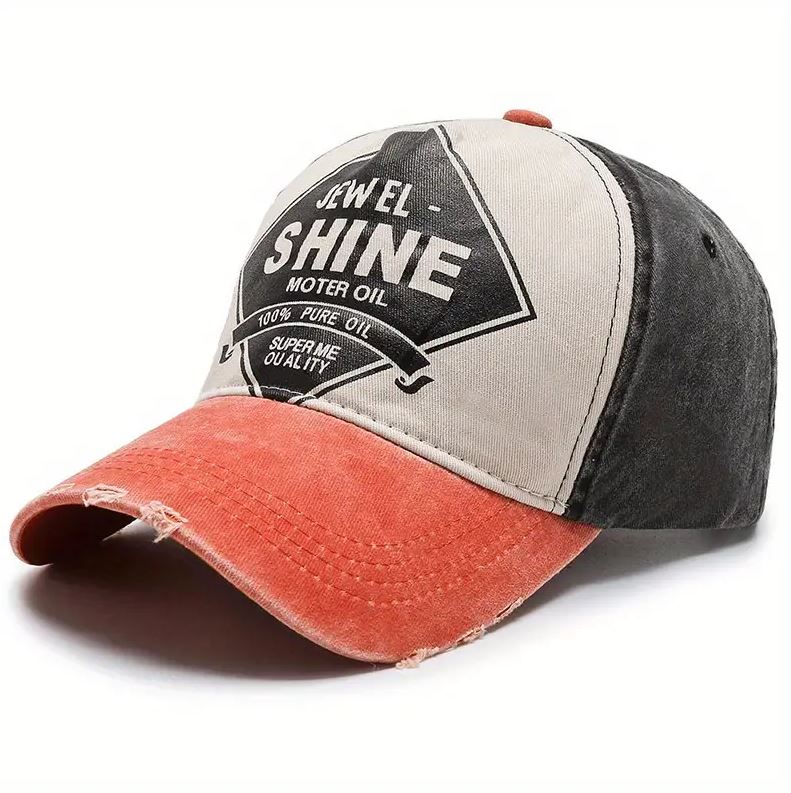 Cappello da baseball Trucker Used-Look Arancione / Grau